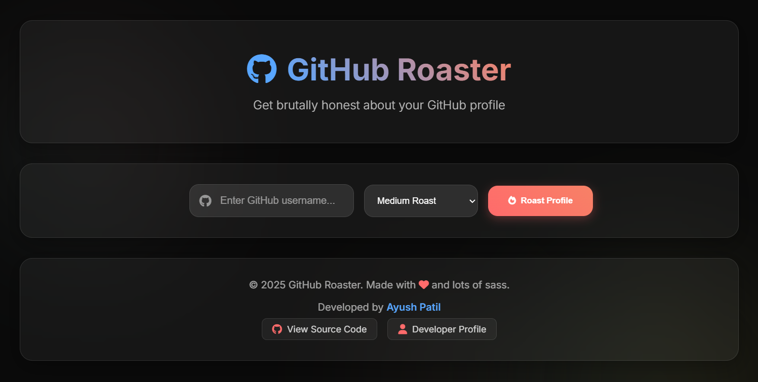 Github Profile Roaster